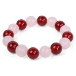 Pink Beaded Fashion Bracelet – Elastic Fit – Non-Precious Materials
