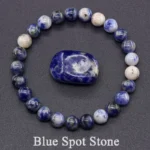 Blue Beaded Fashion Bracelet – Elastic Fit – Non-Precious Materials