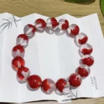 Red Beaded Fashion Bracelet – Elastic Fit – Non-Precious Materials