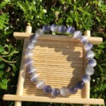 Grey Beaded Fashion Bracelet – Elastic Fit – Non-Precious Materials